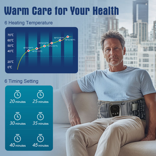 Red Light Heating Decompression Belt with Electric Pump for Lower Back Pain, Cordless Heated Back Brace Inflatable Lumbar Support, One Size Fits 29-49 Waist