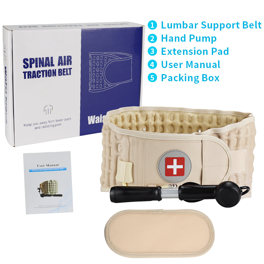 Decompression Back Belt Waist Brace Spinal for Lower Back Pain Relief - Lumbar Air Traction Device for Adult, Lumbar Decompression Belt One Size Fits 29-49 Waist