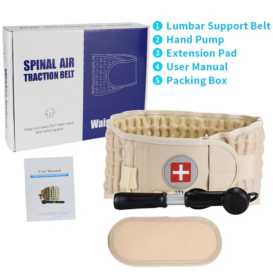 Decompression Back Belt Waist Brace Spinal for Lower Back Pain Relief - Lumbar Air Traction Device for Adult, Lumbar Decompression Belt One Size Fits 29-49 Waist