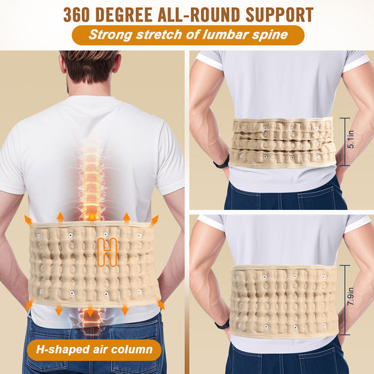 HONGJING Decompression Belt with Electric Pump for Lower Back Pain Relief, One Size Fits 29-49 Waist