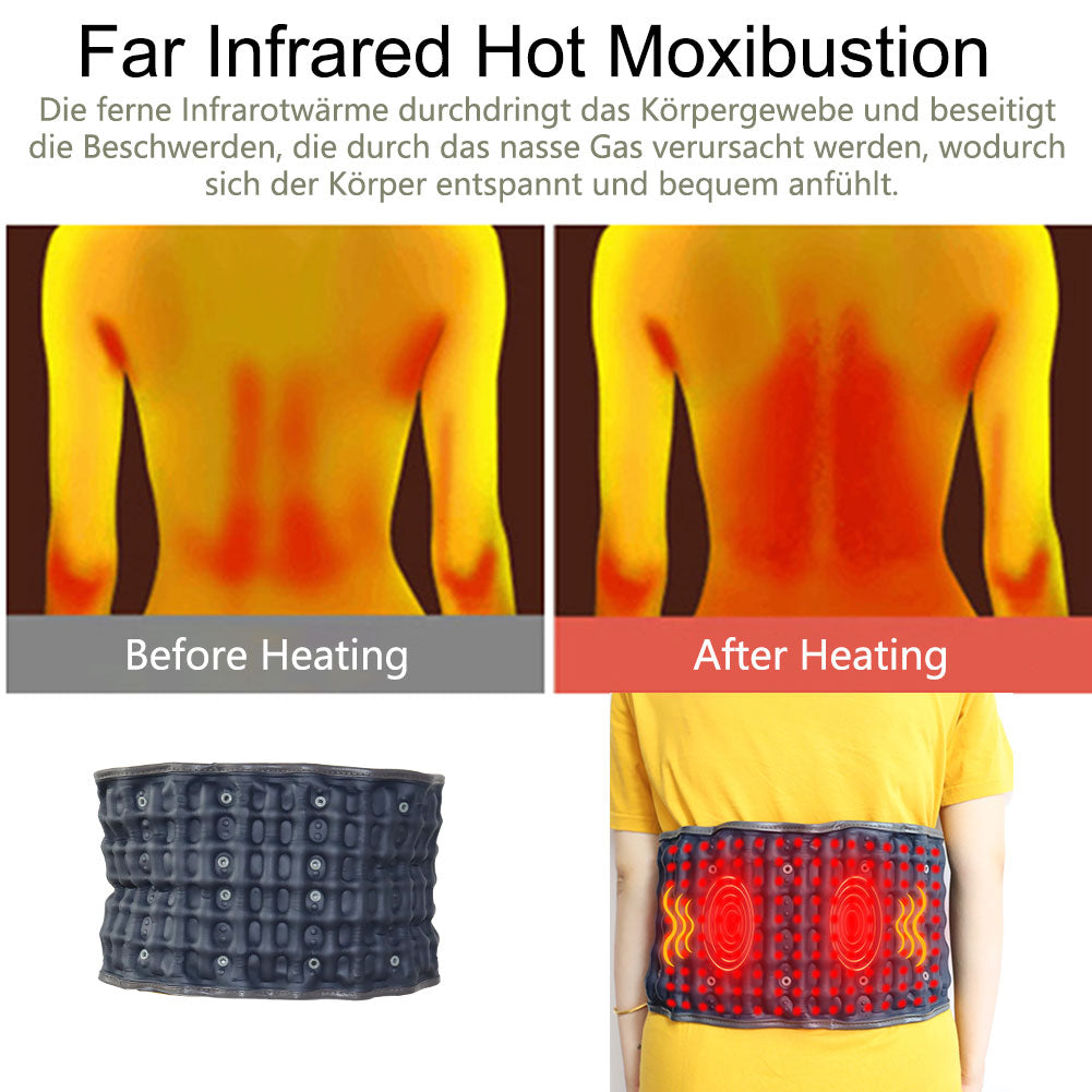 HONGJING Cordless Heated Decompression Back Brace Belt for Lower Back Pain Relief, One Size Fits 29-49 Waist