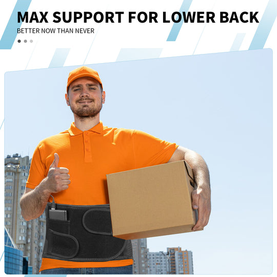 HONGJING Heated Back Brace for Lower Back Pain Relief | Rechargeable Lumbar Support Belt with Heat