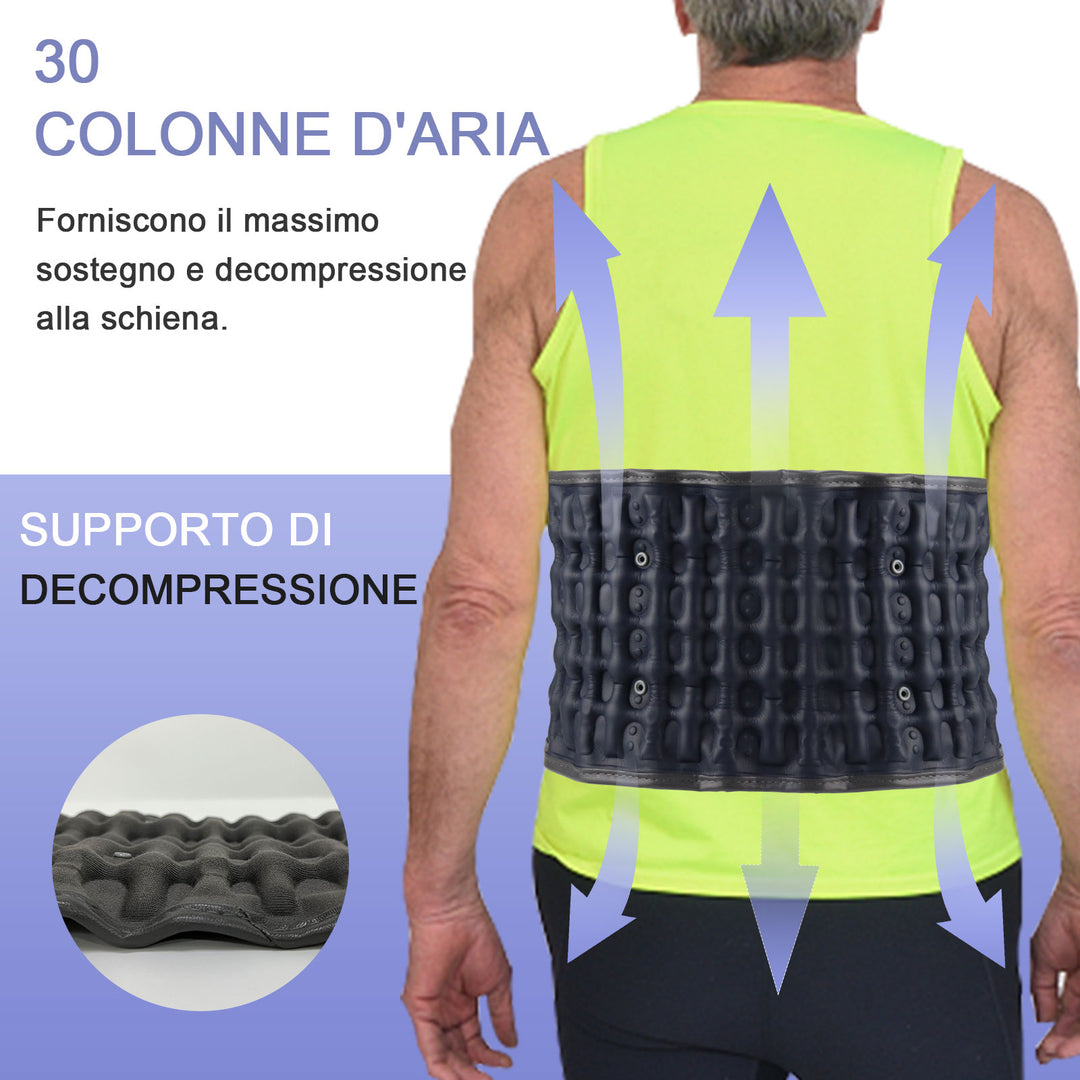 Back Pain Belt Inflatable Lumbar Support for Lower Back Pain Relief Decompression Belt Spinal Traction Device, One Size Fits 29-49 Waist