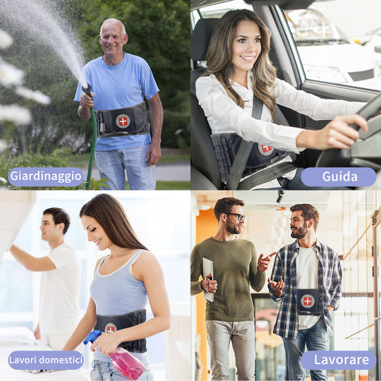 Back Pain Belt Inflatable Lumbar Support for Lower Back Pain Relief Decompression Belt Spinal Traction Device, One Size Fits 29-49 Waist