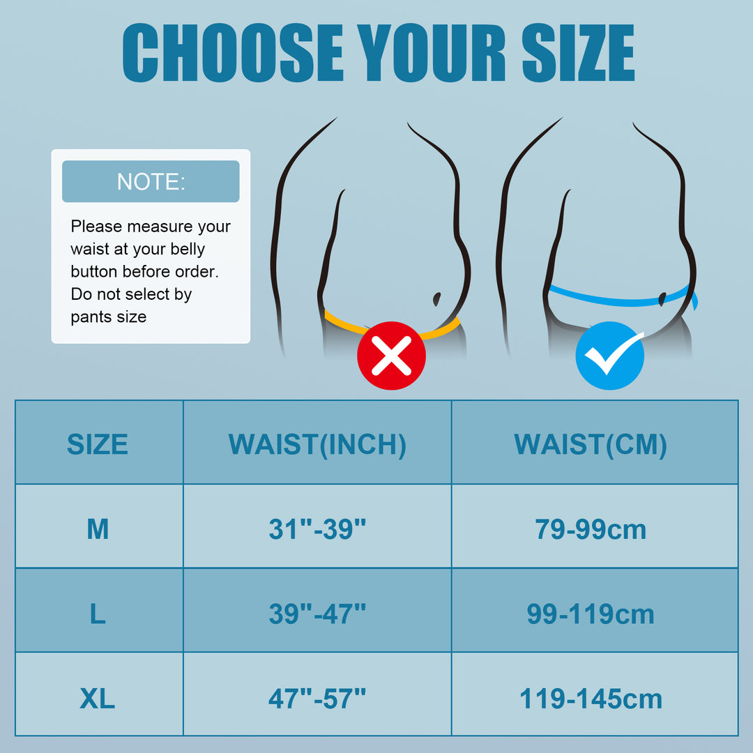 Heated Back Brace for Lower Back Pain Relief, HONGJING Compression Back Brace with Heating Pad