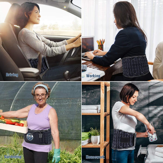 HONGJING Inflatable Lumbar Support for Lower Back Pain Relief, One Size