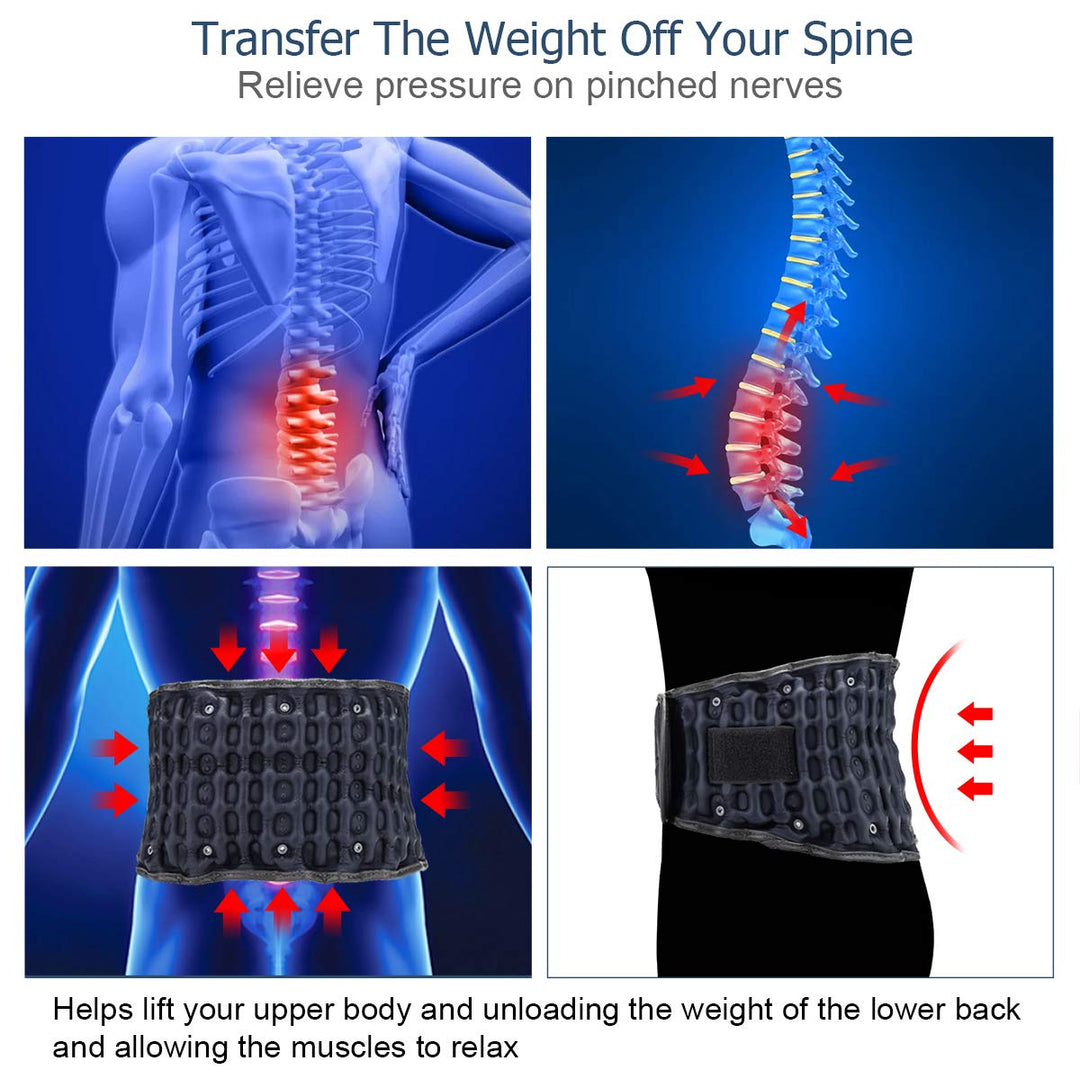HONGJING Inflatable Lumbar Support for Lower Back Pain Relief, One Size