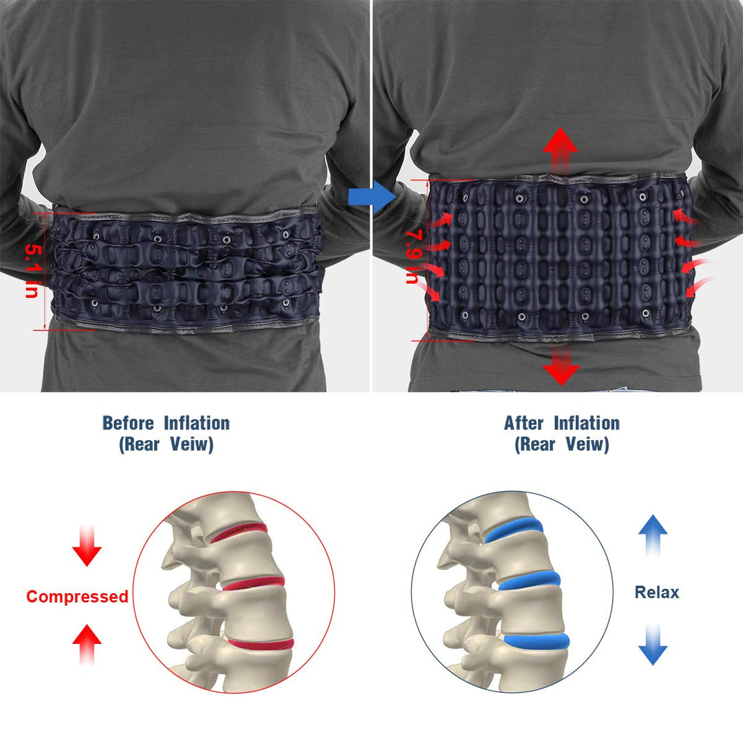 HONGJING Inflatable Lumbar Support for Lower Back Pain Relief, One Size