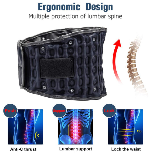 HONGJING Inflatable Lumbar Support for Lower Back Pain Relief, One Size